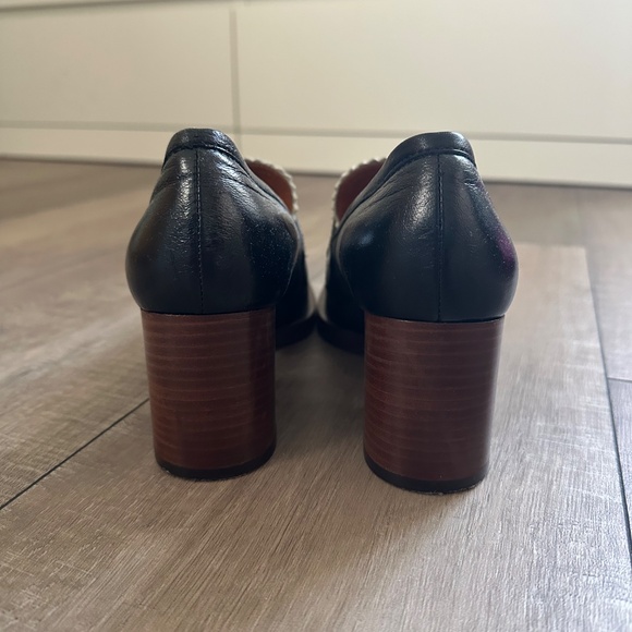 Tamara Mellon RARE black and white wood heel loafers - Picture 3 of 5